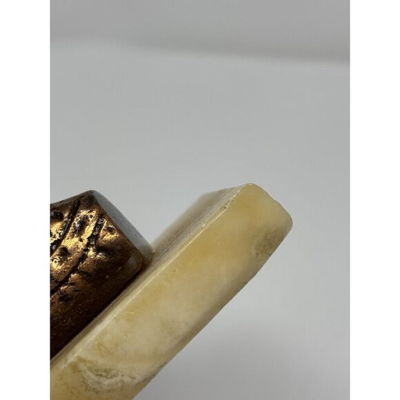 Nefertiti Bust Figurine Statue Sculpture Metal Marble Base Egyptian Queen 5.25” - Picture 3 of 10